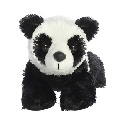 Front view of the adorable Aurora Mei Mei Panda stuffed animal featuring a white face, black eye patches, round black ears, and a cute snout.