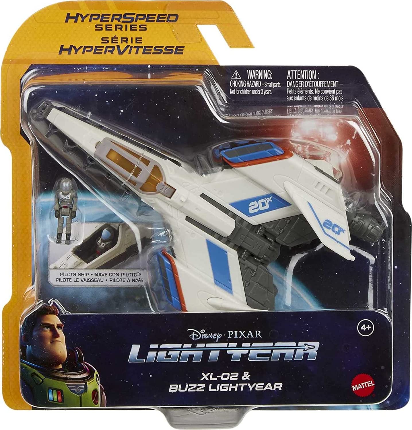 Disney Pixar Lightyear Hyperspeed Series XL-02 Spaceship & Buzz Lightyear Figure