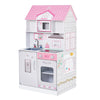 Teamson Kids - Wonderland Ariel 2 in 1 Doll House & Play Kitchen - Pink / Grey