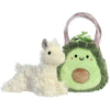Aurora® Fancy Pals™ Foodie Avocado™ Llama 5.5 Inch Stuffed Animal with Purse Carrier