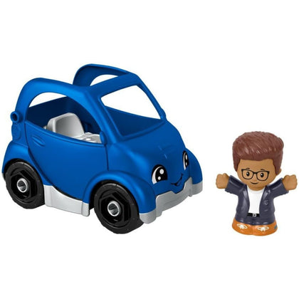 Fisher-Price Little People Blue Car Toy & Figure Set for Toddlers
