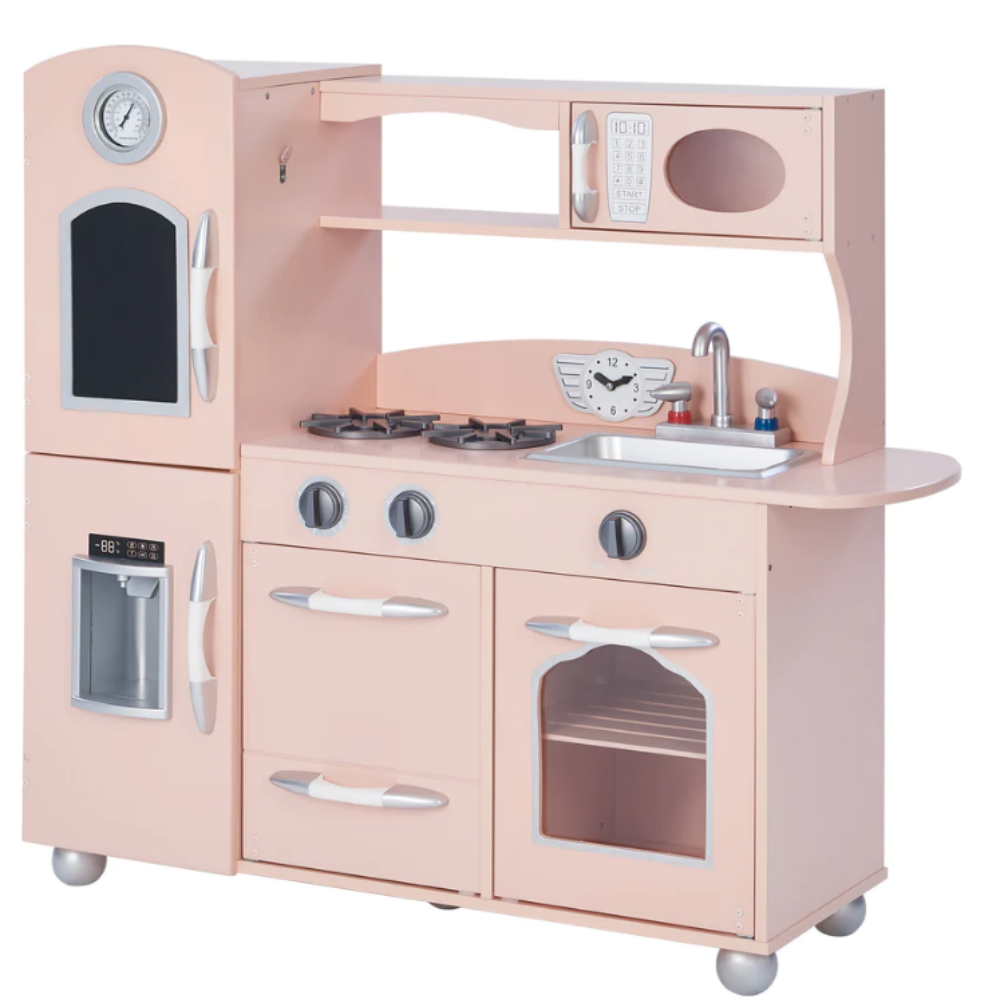 Teamson Kids Little Chef Westchester Retro Play Kitchen, Pink