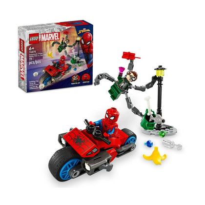 LEGO® Marvel Motorcycle Chase: Spider-Man vs. Doc Ock 76275 (77 Pieces)