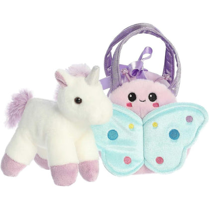 Aurora® Fancy Pals™ Lil Butterfly™ Unicorn 7 Inch Stuffed Animal with Purse Carrier