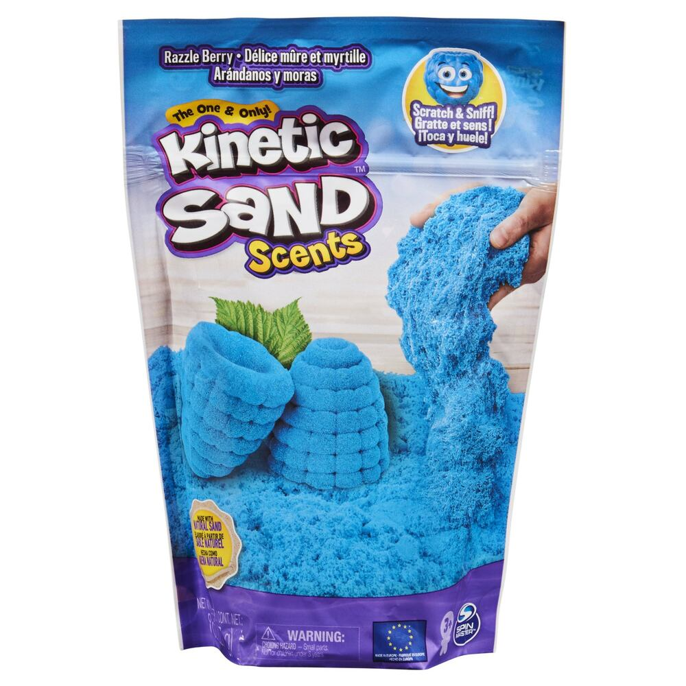 Kinetic Sand Scents, 8oz Razzle Berry Blue Scented, for Kids Aged 3 and Up