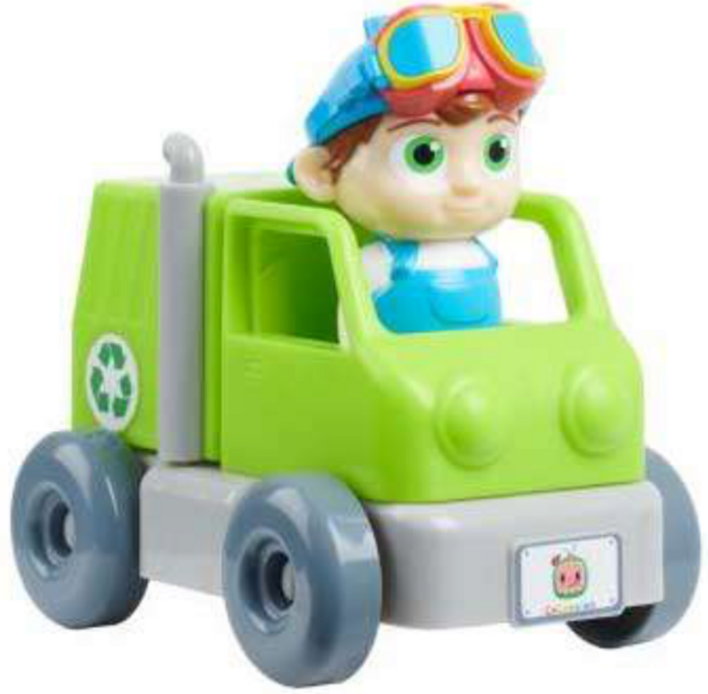 Cocomelon Build-A-Vehicle, TomTom in Garbage Truck Vehicle 4 Piece Set