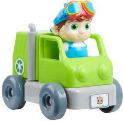 Cocomelon Build-A-Vehicle, TomTom in Garbage Truck Vehicle 4 Piece Set
