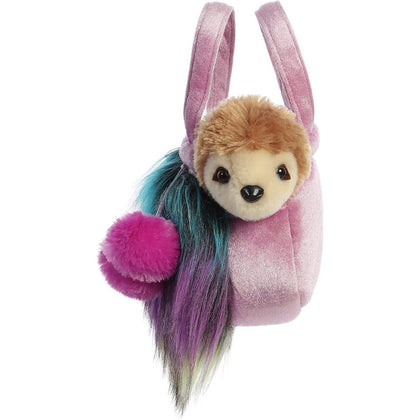 Aurora® Fancy Pals™ Furries Moonrise™ Sloth 7 Inch Stuffed Animal with Purse Carrier