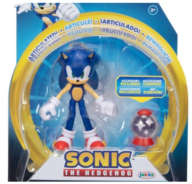 Sonic the Hedgehog 2, 4 inch Articulated Super Sonic with Invincible Item Action Figure