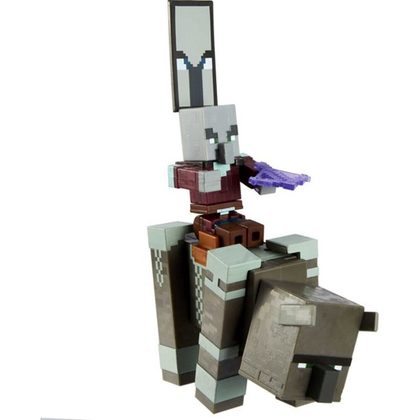 Mattel Minecraft Craft-a-Block 2-Pk Character Action Figures Based On The Video Game, Raid Captain & Ravager