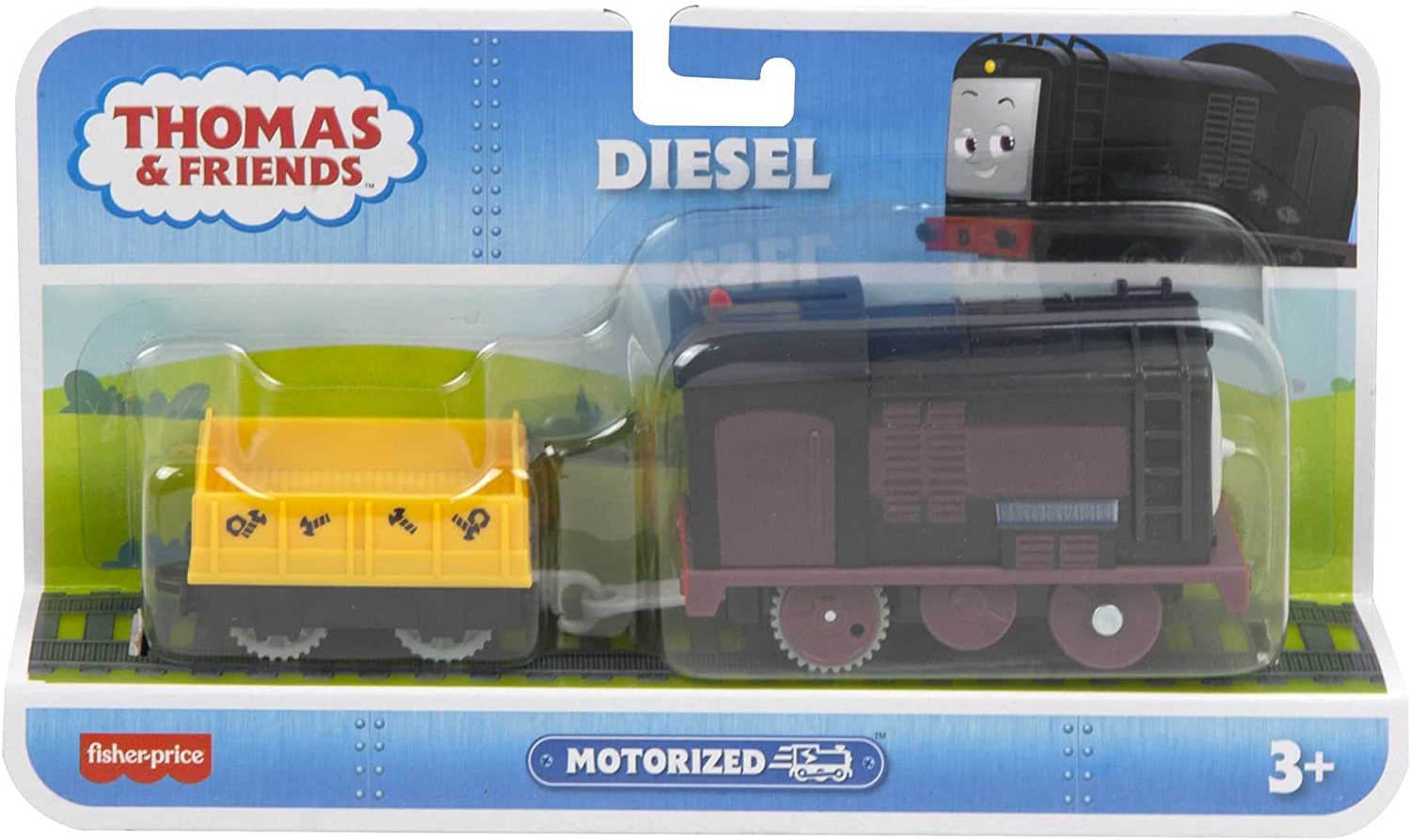 Thomas & Friends Diesel Motorized Toy Train Engine, Battery-Powered Toy Train