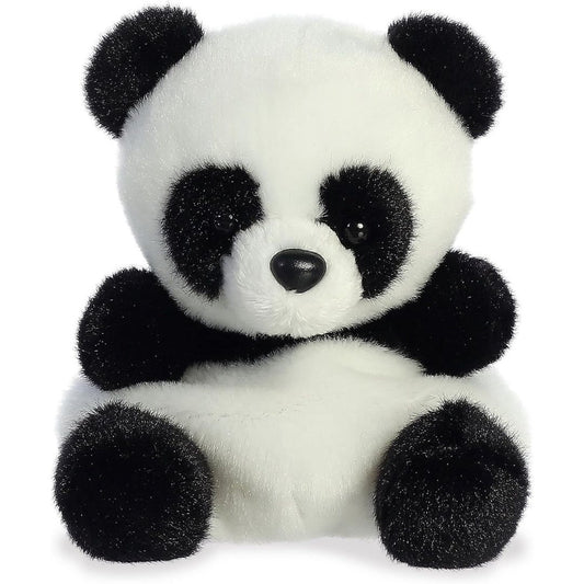 Front view thumbnail of the cute Bamboo Panda plush sitting straight, highlighting its dark safety eyes, black button nose, and small black limbs.
