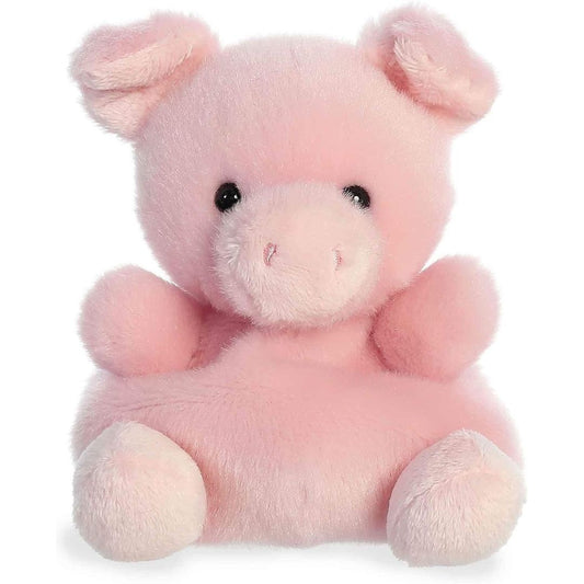 Front view thumbnail of the cute Wizard Pig plush sitting straight, highlighting its dark safety eyes, oval snout, and small pink paws.