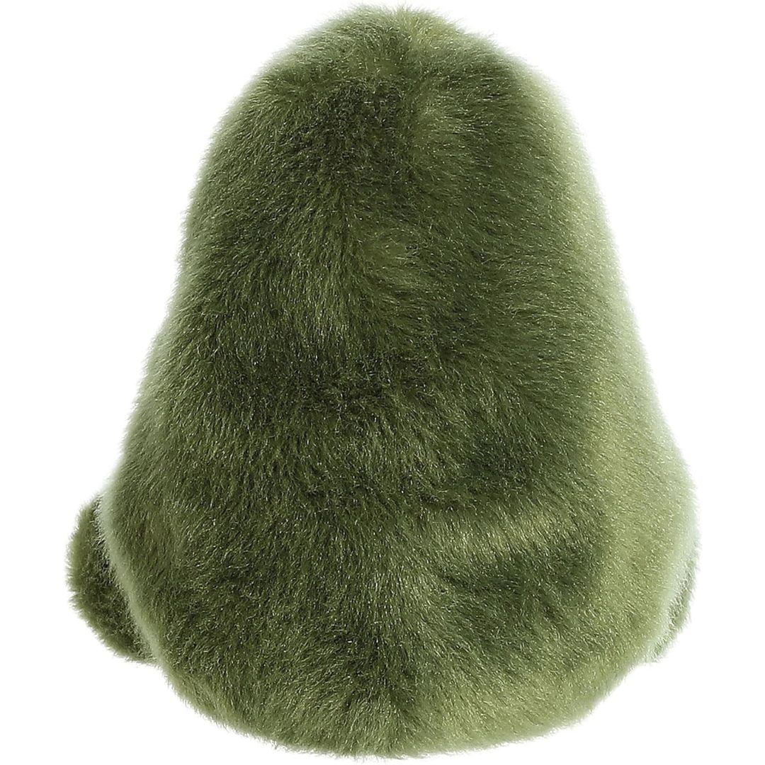 Back view of the Aurora Palm Pals Avocado plush toy showing its solid soft dark green textured back.