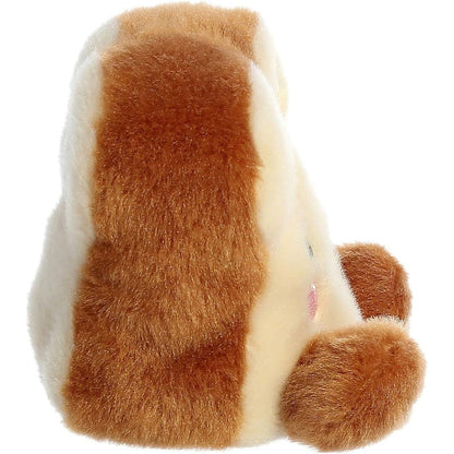 Side profile view thumbnail of the mini toast plush showcasing the thickness of the bread slice and its soft seated posture.