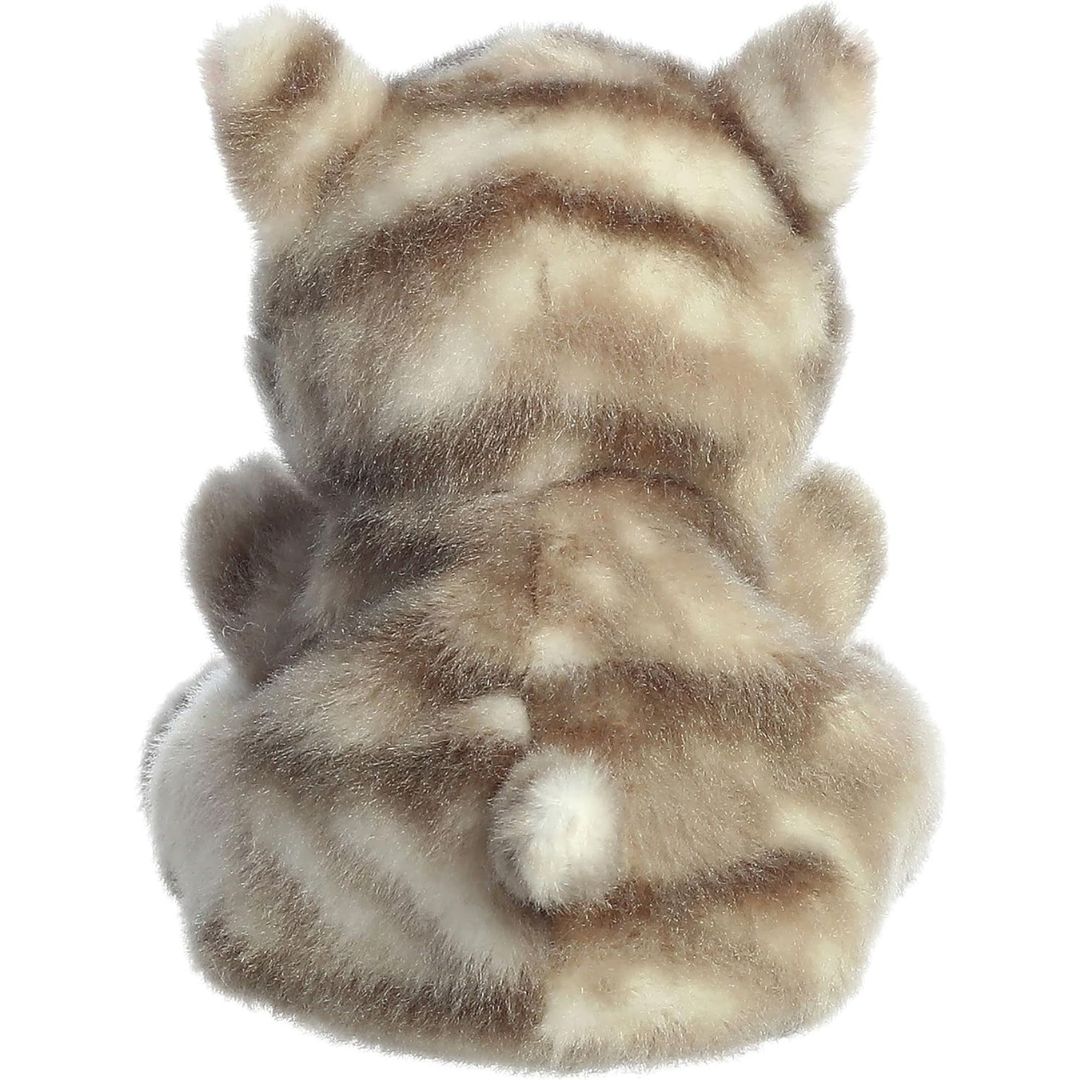 Rear thumbnail view of the Aurora Silver Kitty stuffed animal displaying its striped back and small tail.