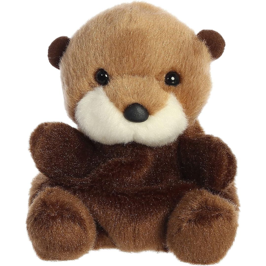 Front view thumbnail of the cute Selena Sea Otter plush sitting straight, highlighting its dark safety eyes, small rounded ears, and resting paws.