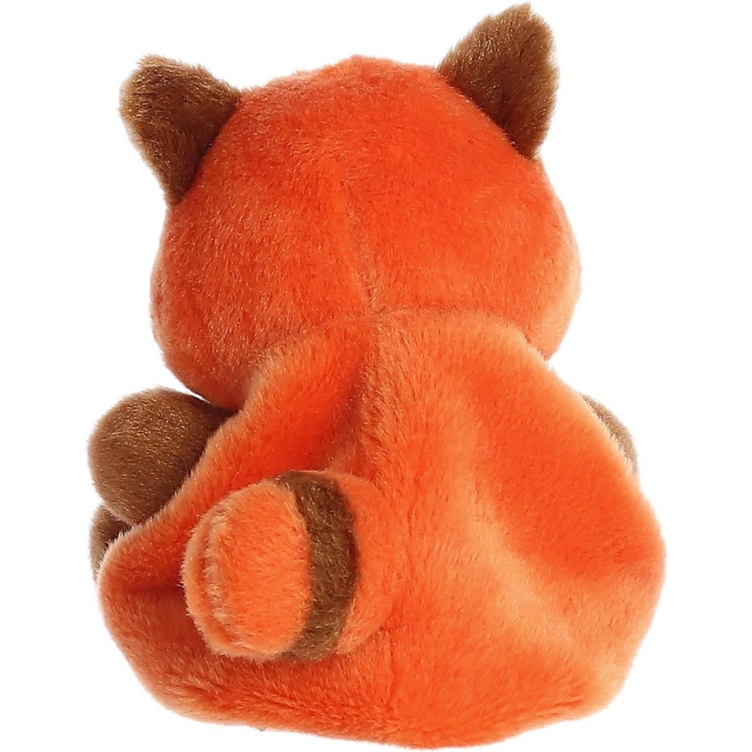 Rear view thumbnail of the Aurora red panda stuffed toy displaying its bright orange plush back, dark brown ears, and thick tail.