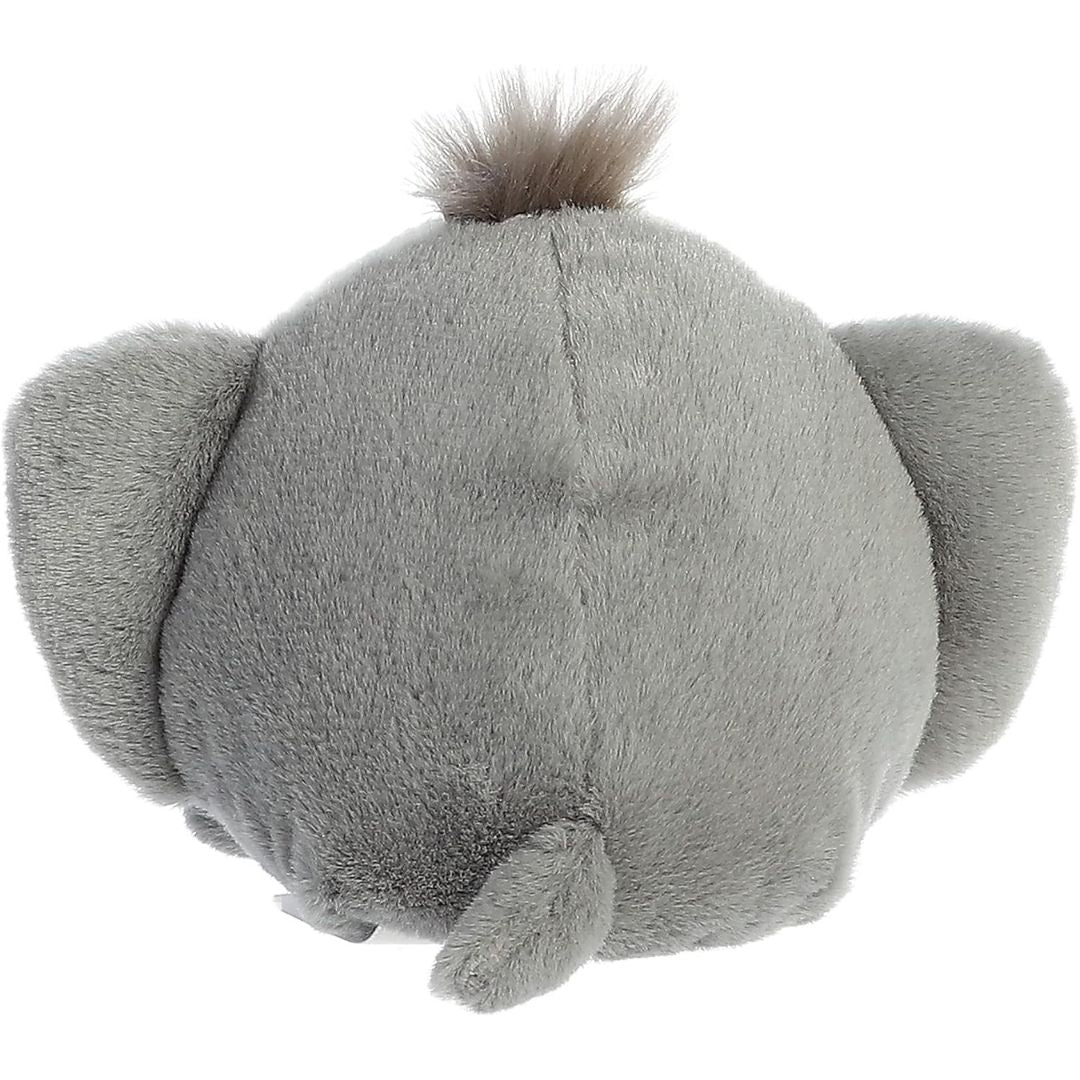 Rear view thumbnail of the Aurora stingray stuffed toy displaying its smooth, solid grey plush backing, outspread wings, and short tapered tail.