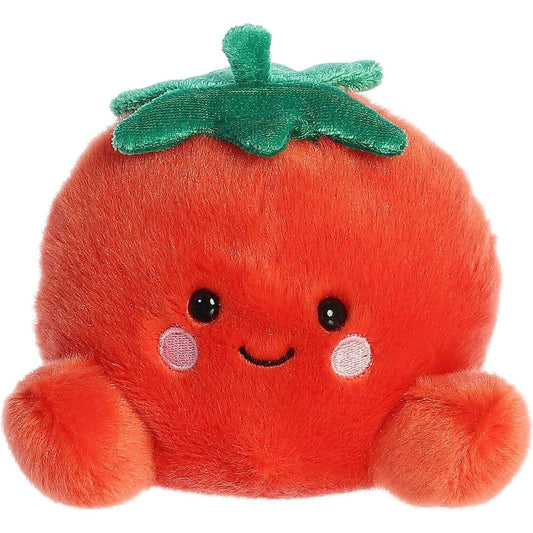 Front view thumbnail of the cute Boyd Tomato plush sitting straight, highlighting its dark safety eyes, small stitched grin, and tiny red plush feet.