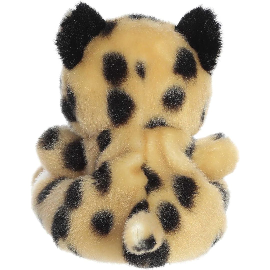 Rear view thumbnail of the Aurora cheetah stuffed toy displaying its heavily spotted golden-tan plush back and tail.