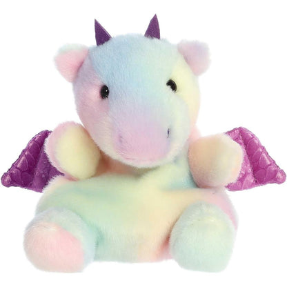 Front view thumbnail of the cute Aster Dragon plush sitting straight, highlighting its dark safety eyes, gentle expression, and little outspread arms.