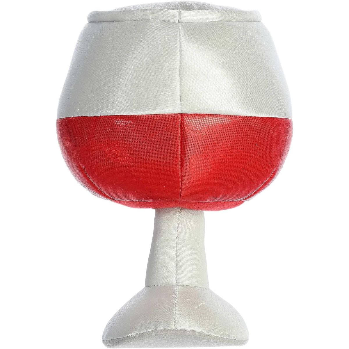 Back view of the Aurora Just Sayin red wine glass stuffed animal.