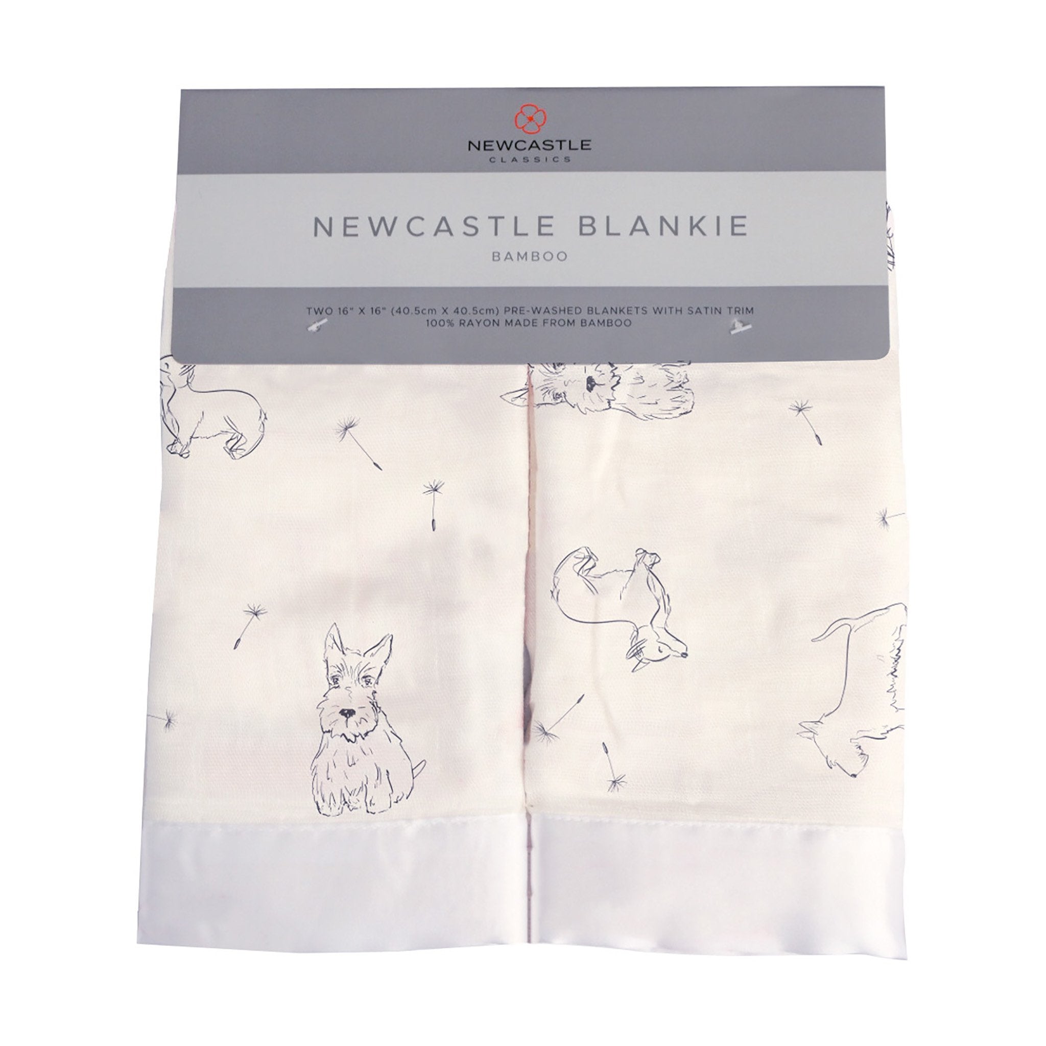 Newcastle Classics Corgi 100% Soft Bamboo Muslin Cotton 2 Pack Blanket Set 16