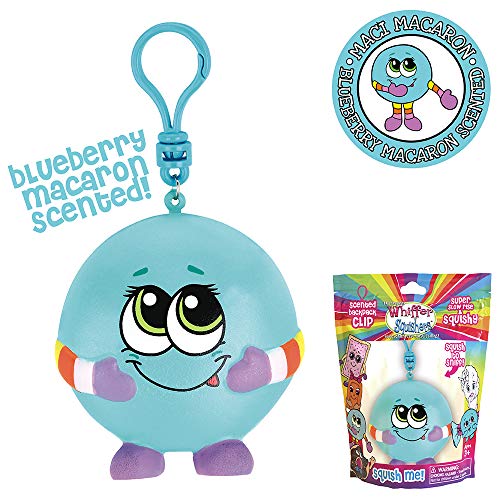 Whiffer Squishers Maci Macaron Slow Rising Squishy Toy Blueberry Macaron Scented Backpack Clip