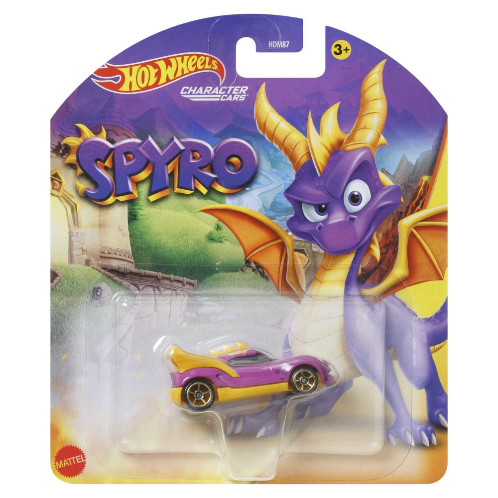 Hot Wheels Spyro Character Car, Collectible 1:64 Scale Toy Car