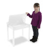 Wooden Child Lift-Top Desk & Chair, White