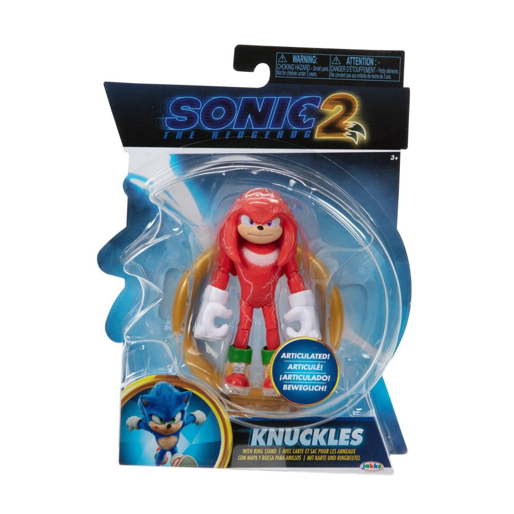 Sonic the Hedgehog 2 Knuckles with Ring Stand Action Figure