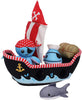 Manhattan Toy Neoprene Pirate Ship 5 Piece Floating Spill n Fill Bath Toy