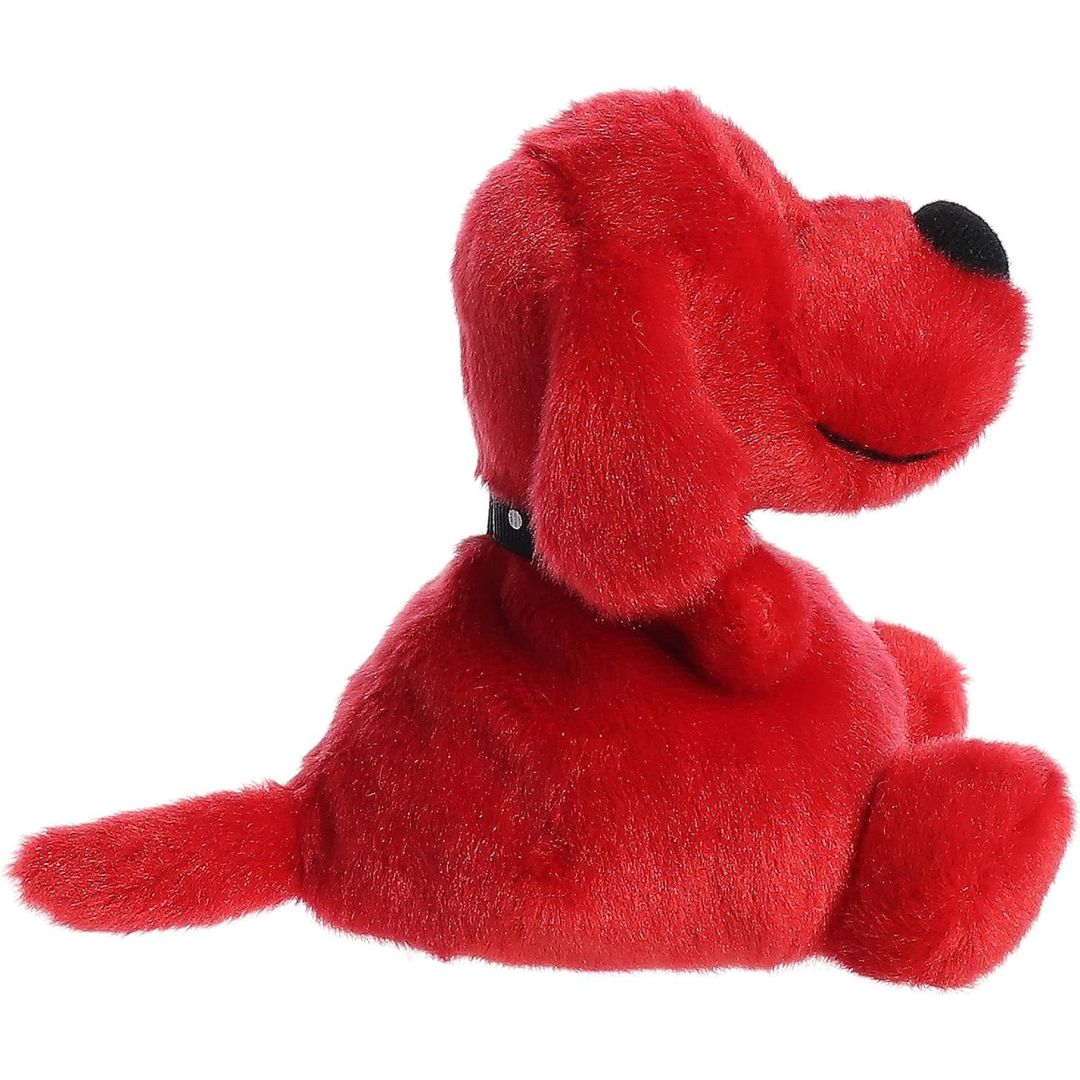 Side profile thumbnail of the mini Clifford plush showcasing its snout profile, extended tail, and soft seated posture.