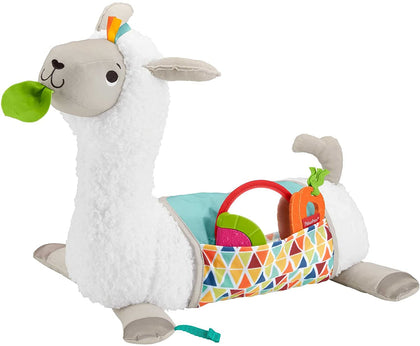 Fisher-Price Grow-with-Me Tummy Time Llama, Plush Infant Support Wedge