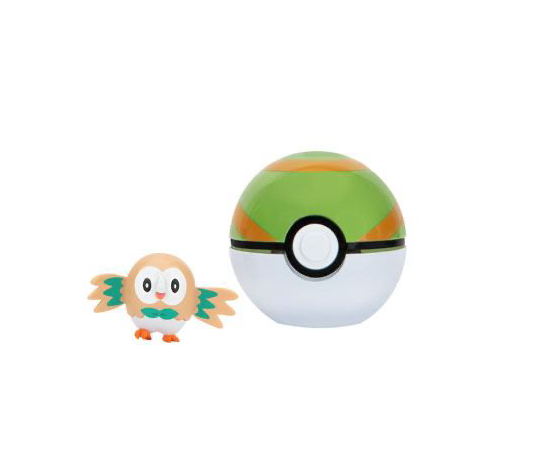 Pokémon  Clip 'N' Go - Rowlet + Nest Ball