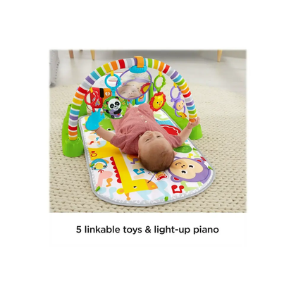 Fisher-Price Baby Playmat Deluxe Kick & Play Piano Gym with Lights & Music Toy