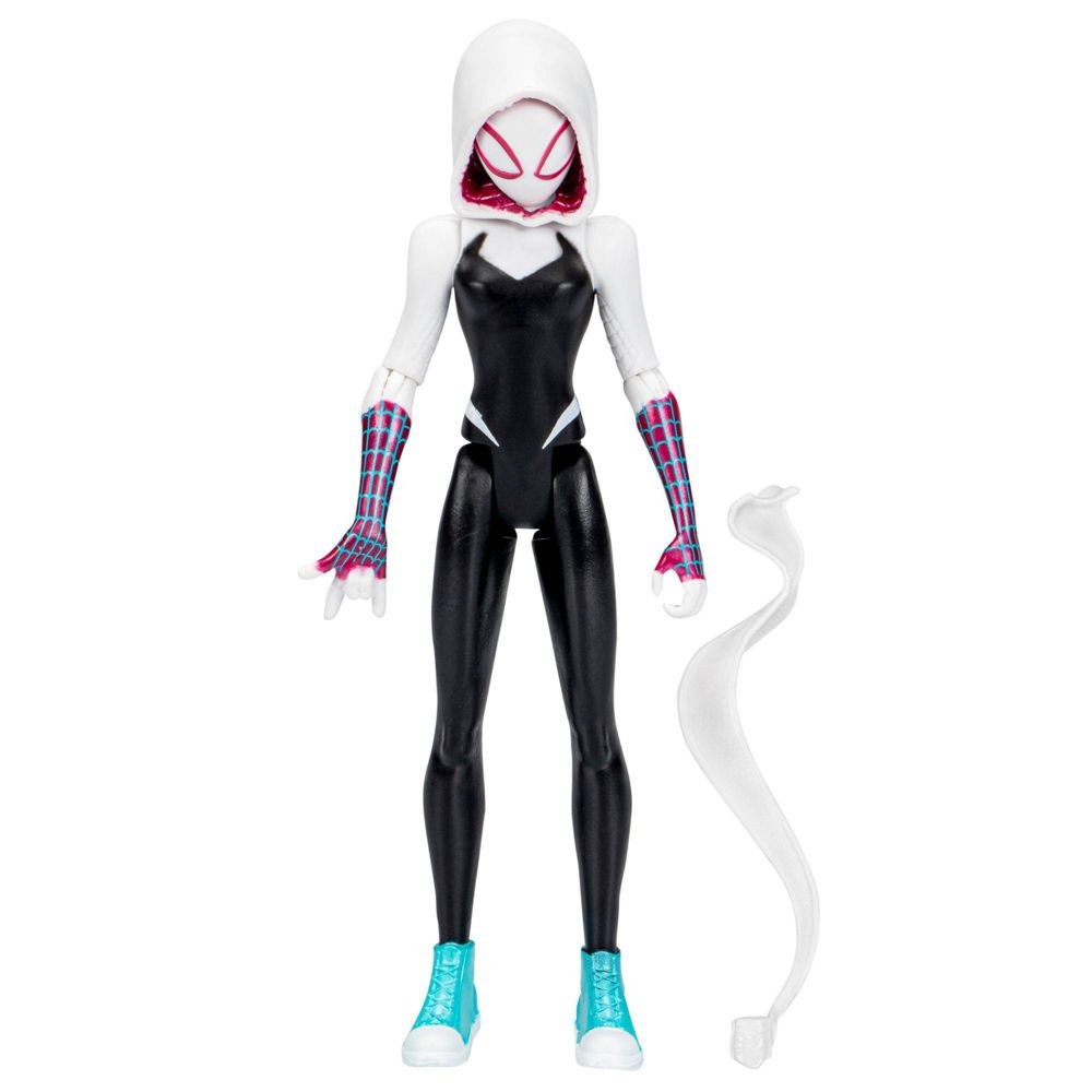 Marvel Spider-Man: Across The Spider-Verse Spider-Gwen Toy, 6-Inch Action Figure with Web Accessory Ages 4+