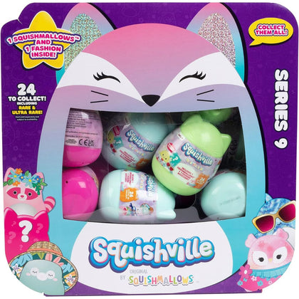 Squishmallows Squishville Mystery 24 Piece Egg Set, Series 9, Styles May Vary