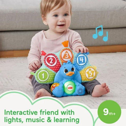 Fisher-Price Linkimals Counting & Colors Peacock with Interactive Lights & Music, Ages 9+ Months