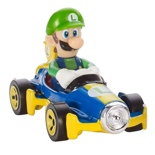 Hot Wheels Mario Kart 1:64 Die-Cast Luigi Mach 8 Vehicle Car