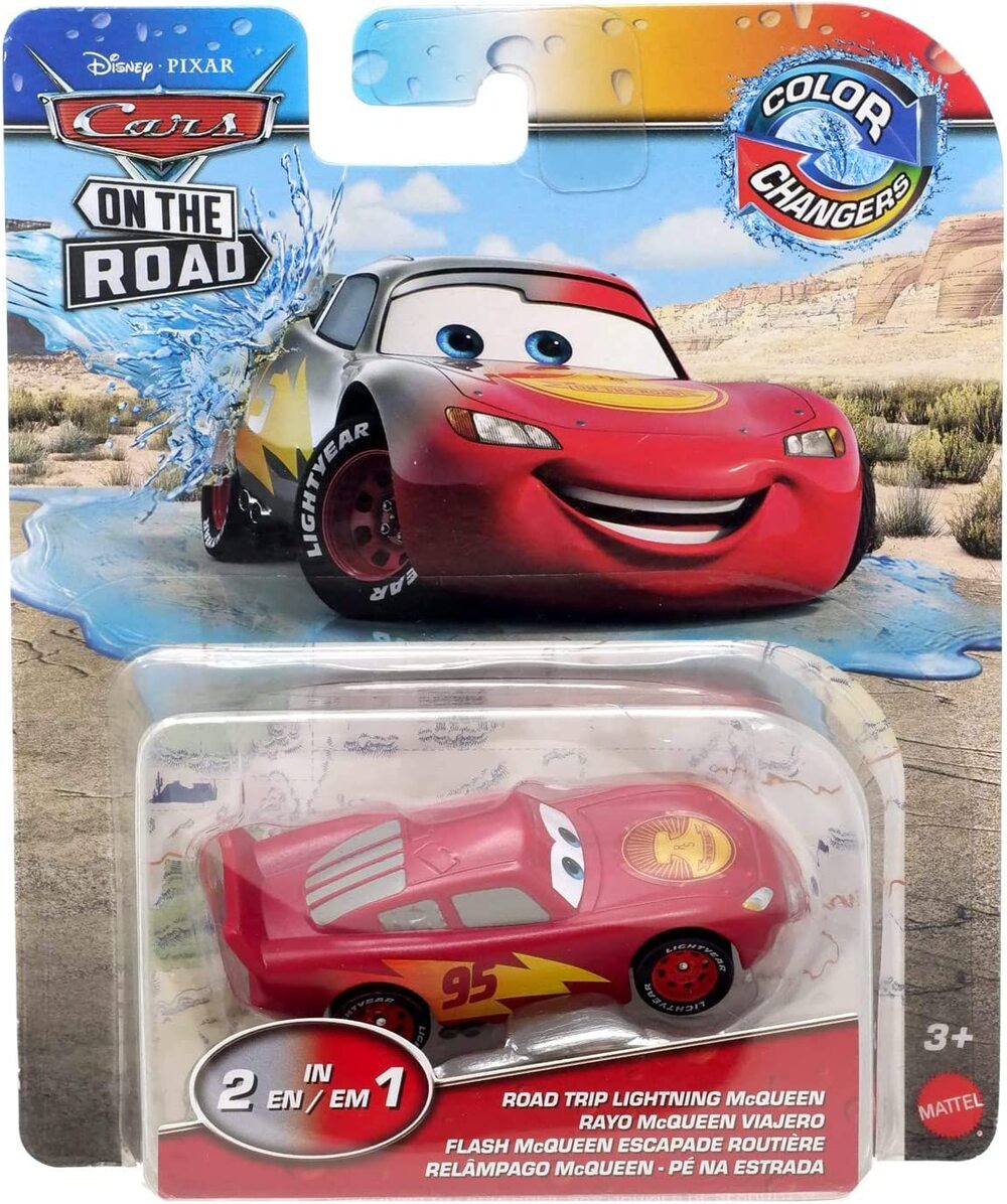 Disney Pixar Cars On The Road Color Changers Road Trip Lightning McQueen 1:55