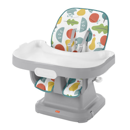 Fisher-Price Baby SpaceSaver Simple Clean High Chair Portable Dining Seat with Removable Tray Liner, Pearfection