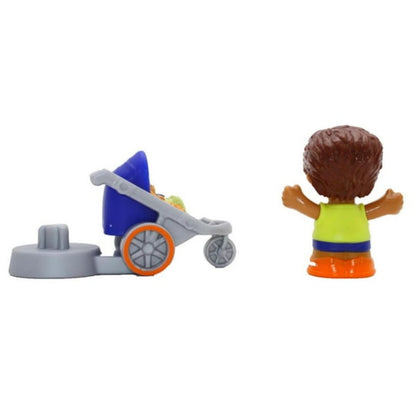 Fisher-Price Little People 2 Pack Action Figure Toy, Dad and Stroller Set