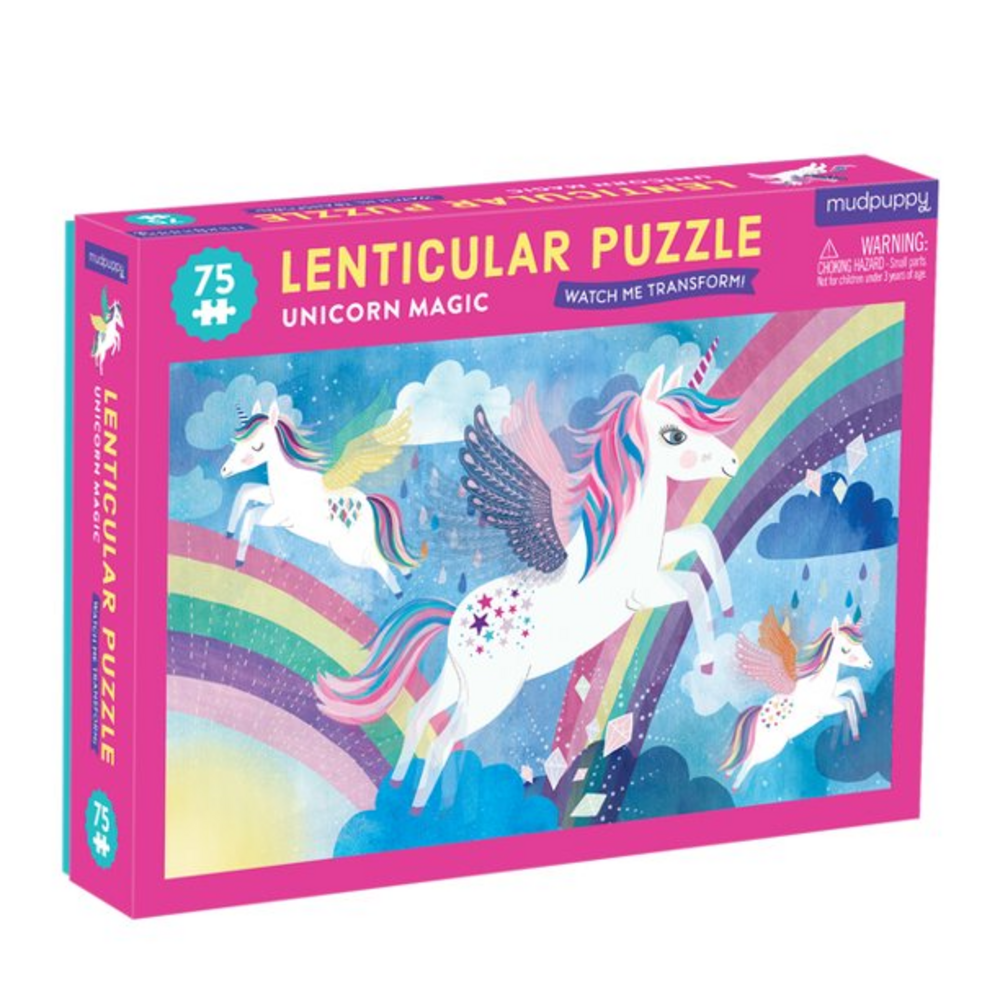 Mudpuppy Unicorn Magic 75 Piece Lenticular Puzzle