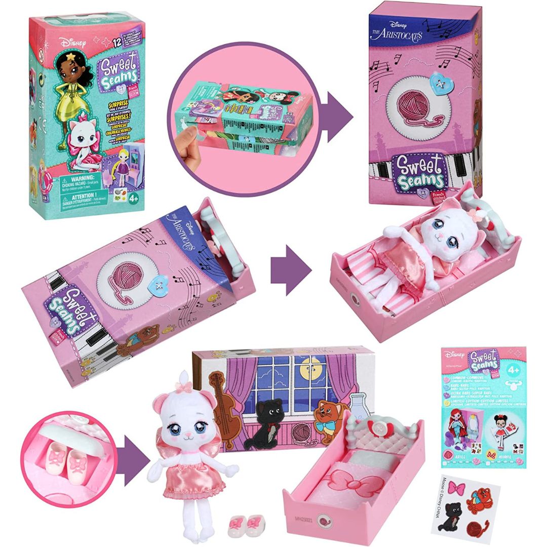 Disney Sweet Seams Mystery Doll & Playset - Aristocats Marie Cat (1 Pack)