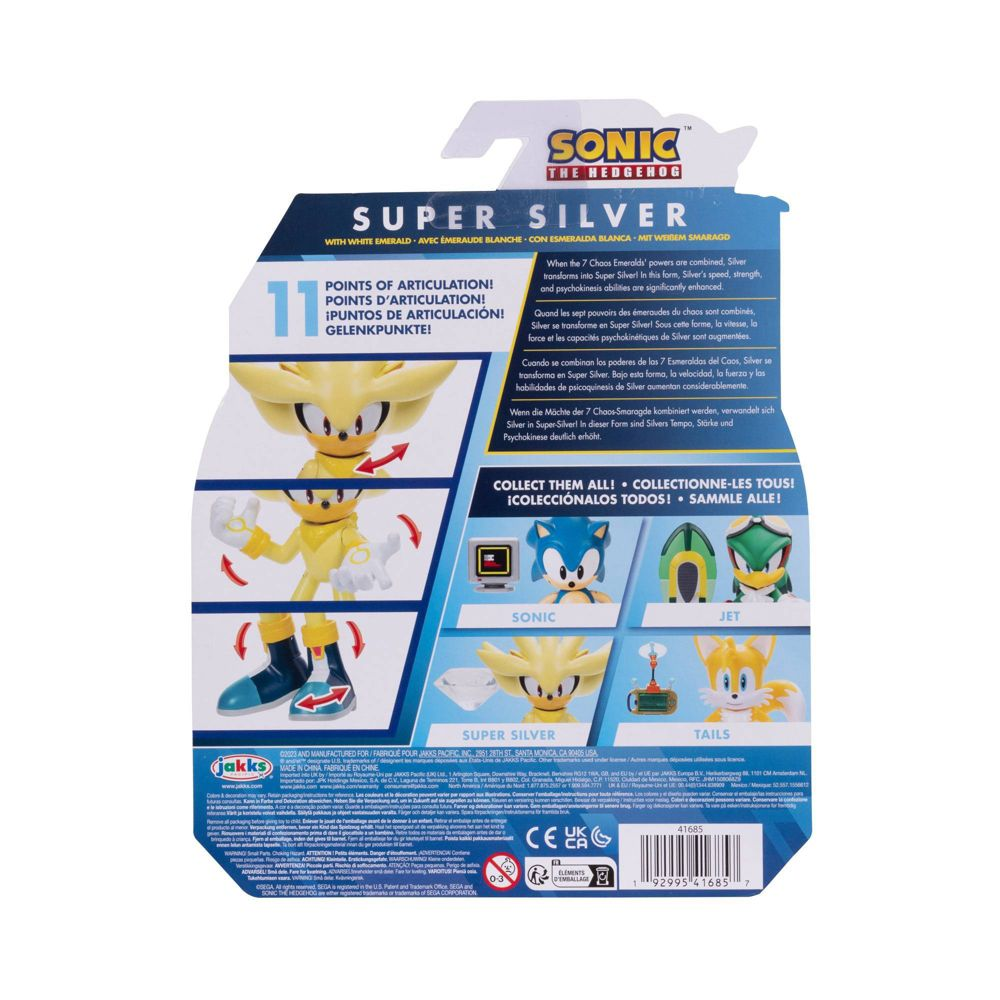 Sonic the Hedgehog Jazwares From Super Sonic 3 Pack - Super Silver