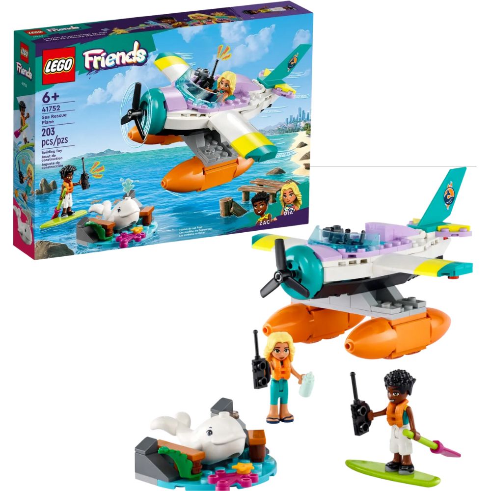LEGO® Friends Sea Rescue Plane Building Toy Set 41752, 203 Pieces