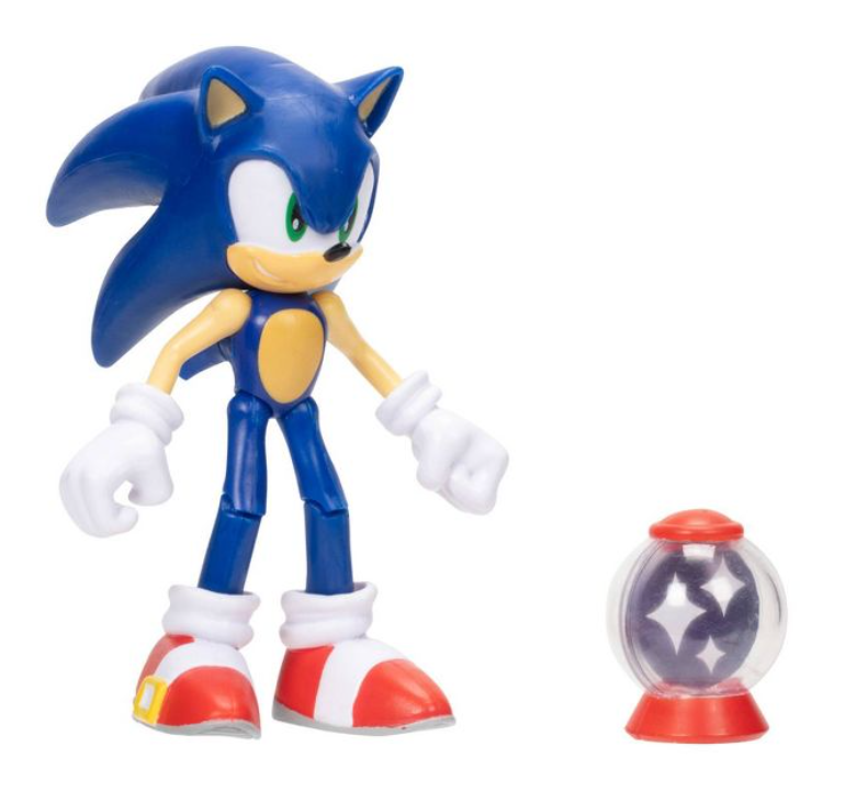 Sonic the Hedgehog 2, 4 inch Articulated Super Sonic with Invincible Item Action Figure