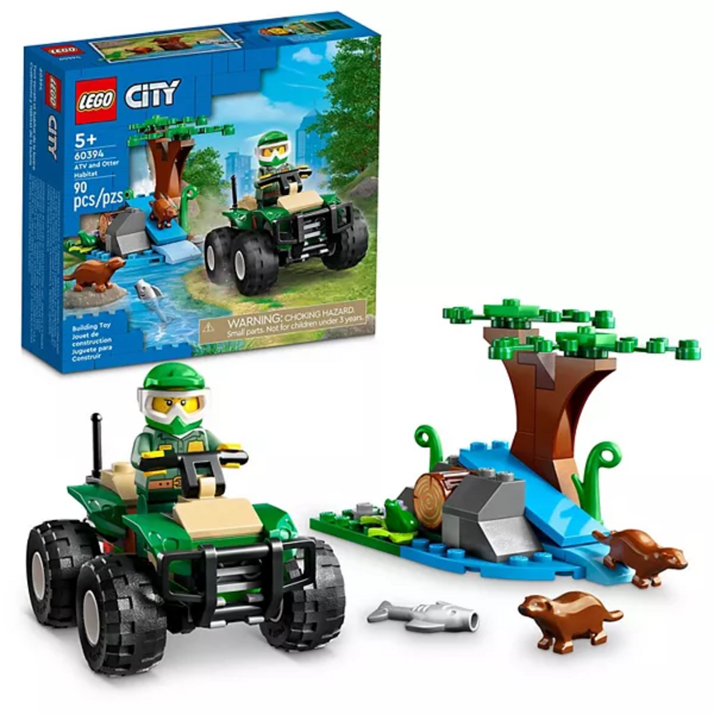 LEGO® City ATV and Otter Habitat 60394 Building Set (90 Pieces)